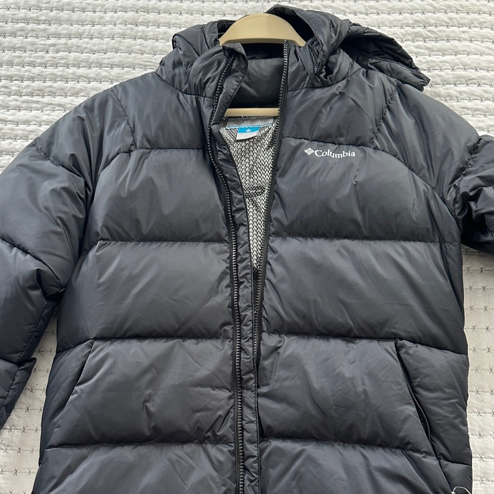 Columbia Charcoal Hooded Puffer Jacket